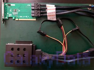 NVMe Controller SFF8643-SFF8639 4 Port PCIe3.0 X16 SSD Exp Riser and Mini SAS SFF 8643 to U.2 SFF-8639 Cable